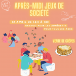 après-midi jeux de société le 12 avril
