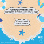 Atelier parents-enfants fabrication de moulin à vent pour la plage